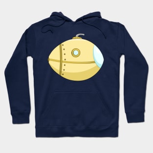 Cute Yellow Submarine Illustration Hoodie